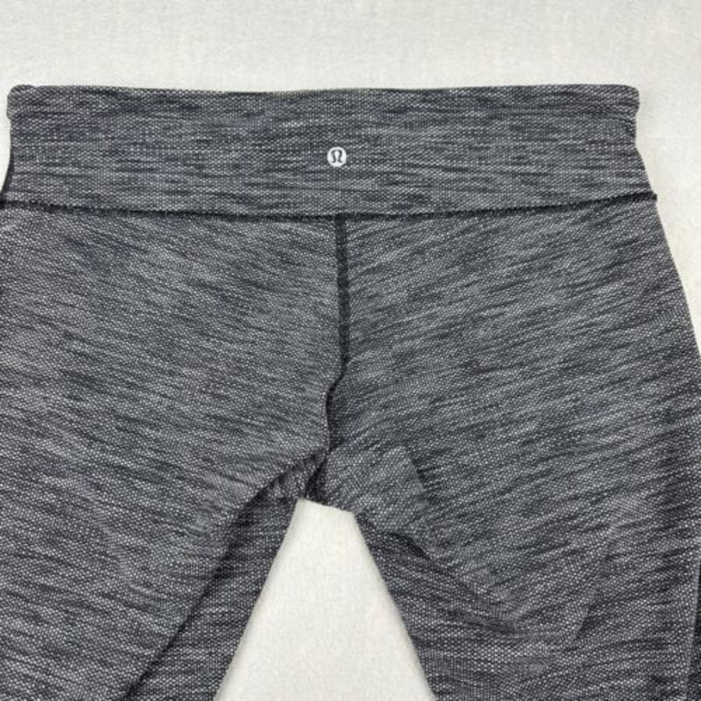 Lululemon Wunder Under Tight Dark Gray Heathered Size 12 Leggings Low‎ Rise